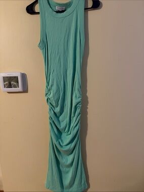 Seafoam Ruched Tank Maxi Dress